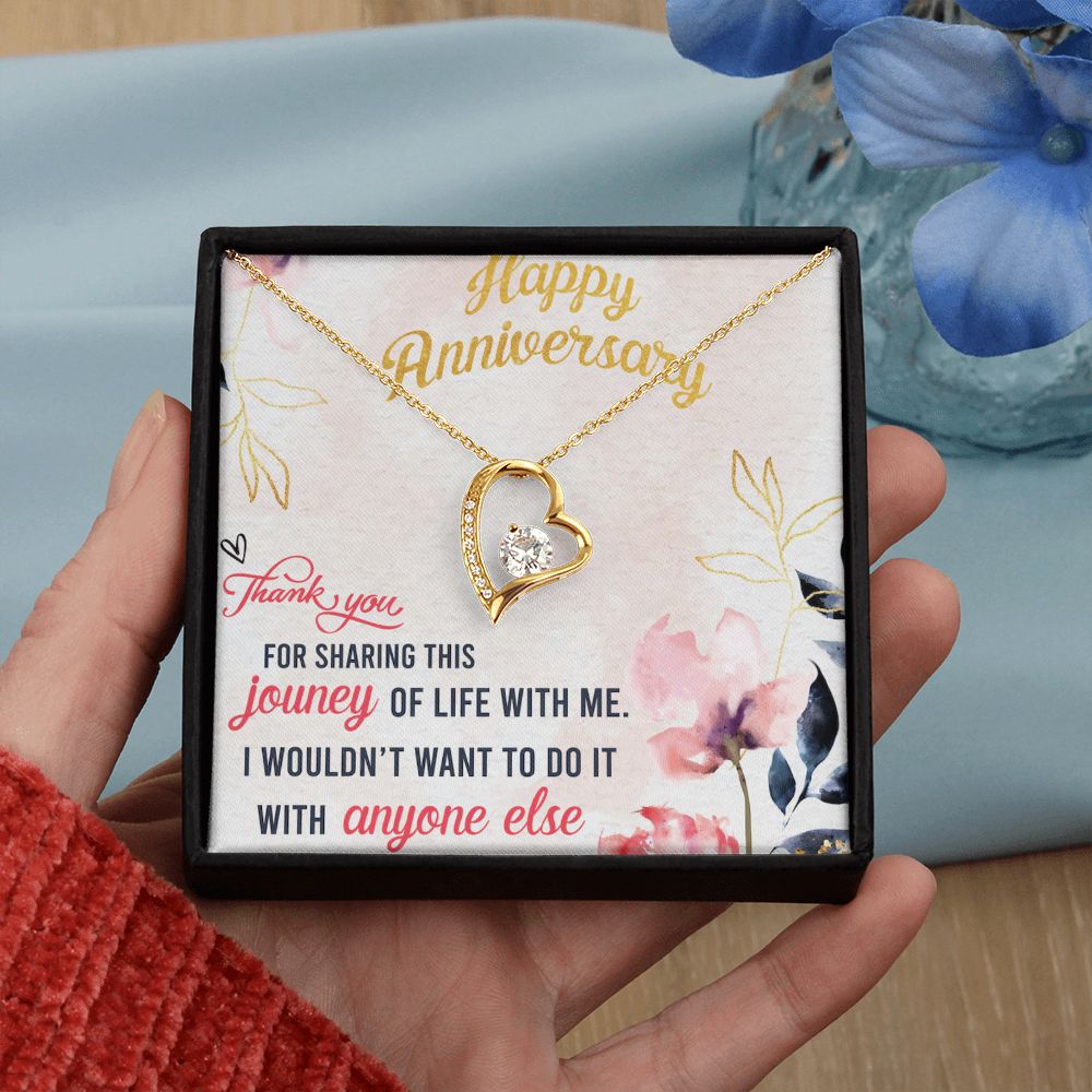 To My Wife Necklace, Wedding Anniversary Jewelry For Women, Necklace For Wife from Husband, Gift For Wife Birthday Gifts From Husband Necklace, Jewelry With Message Card In A Gift Box9 Forever Love Necklace