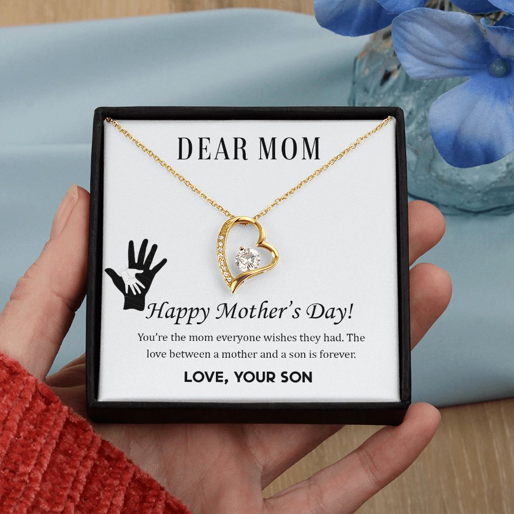 2Mom Necklace Gifts for Mom from Daughter to Mom Gifts for Mothers Day from Daughter, To My Mom Necklace from Daughter to Mom Birthday Gifts Necklace with Message Card and Gift Box2228 Forever Love Necklace