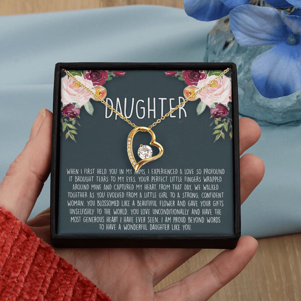 Daughter Necklace Gift for Daughter, Daughter Jewelry, Mother Daughter Forever Love Necklace