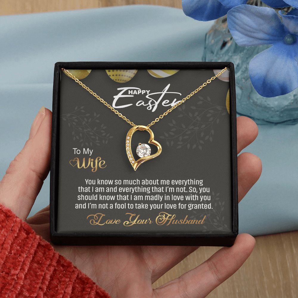 To my Wife Love Knot Necklace, Easter Gift for Wife Necklace, Easter Necklace Forever Love Necklace