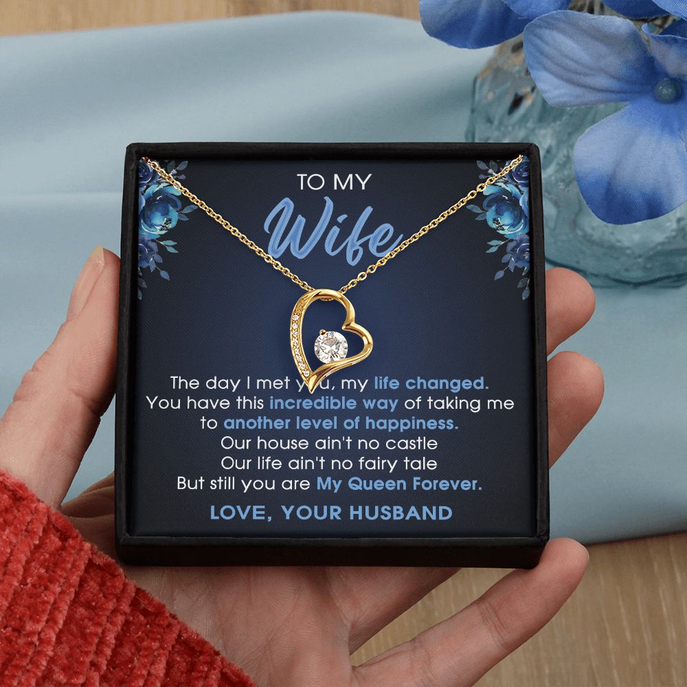 To My Wife Gift Jewelry Gift For Wife Birthday Gift For Wife Necklace For Wife Forever Love Necklace