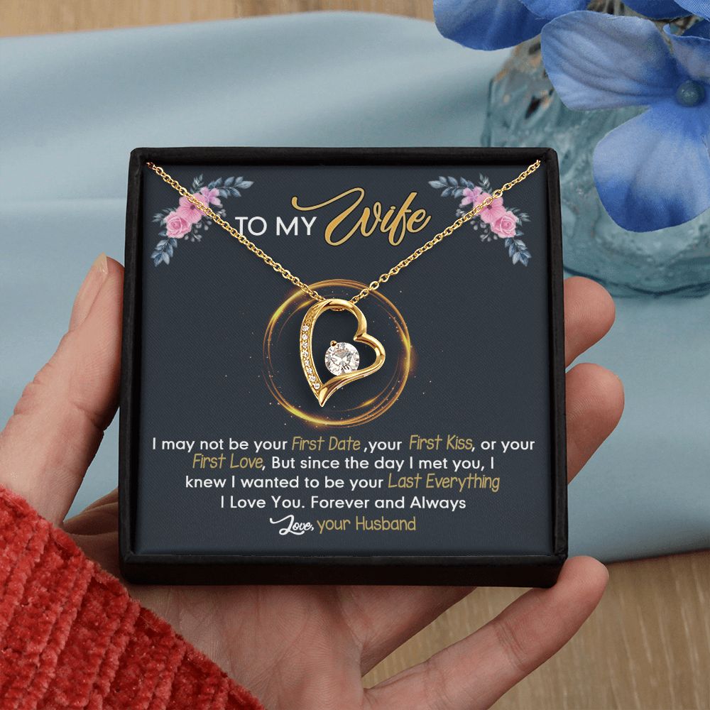 Birthday Gifts For Wife, Necklace Gifts For Wife From Husband, To My Wife Jewelry For Women , To My Wife Necklace  from Husband Wedding Anniversary Present For Wife, Beautiful Wife Jewelry Christmas24 Forever Love Necklace