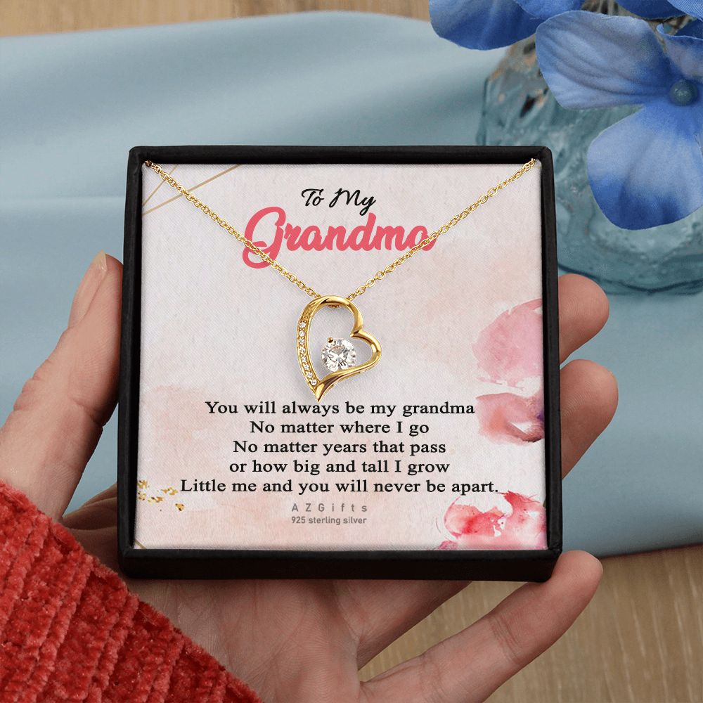 To My Grandma Necklace, Gift for Grandmother Necklace, Mothers Day Gift For Grandma Nana, Grandma Jewelry From Grandchildren GrandKids , Jewelry Box Gift For Grandma Grandmother13 Forever Love Necklace