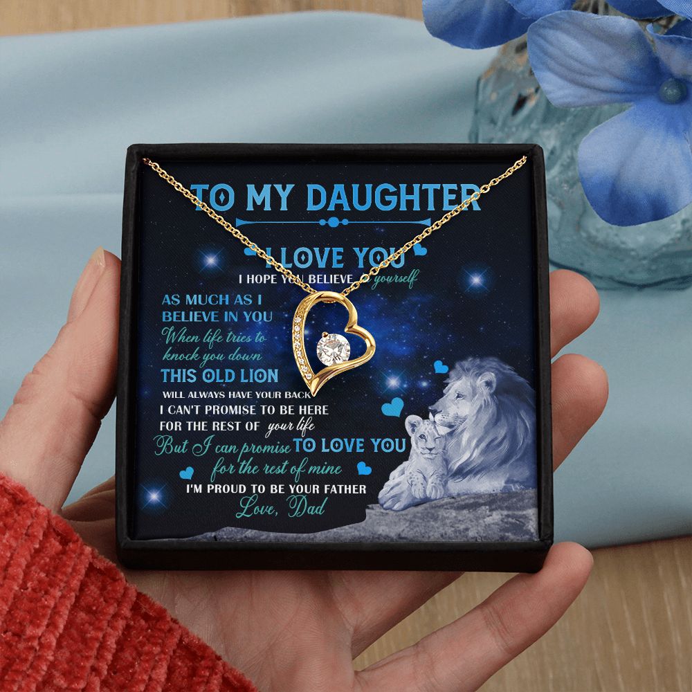 Dad To Daughter Necklace Jewelry Gift for Daughter from Dad Father Daughter Gift 175009114907 Forever Love Necklace