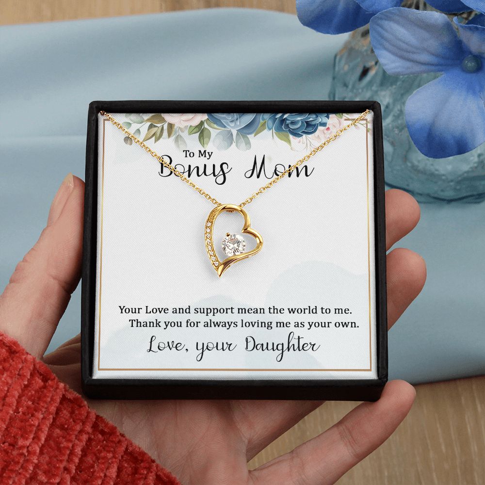 Mother Daughter Necklace as Daughter Gift from Mom, Mom Necklace as Christmas Gift for Mom from Son, Birthday Gift for Mother in Law Necklace, Bonus Mom Gifts for Step Mom Necklace6 Forever Love Necklace