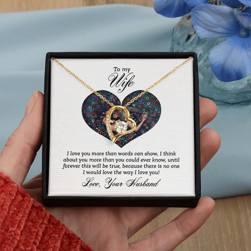 Birthday Gifts For Wife, Necklace Gifts For Wife From Husband, To My Wife Jewelry For Women , To My Wife Necklace  from Husband Wedding Anniversary Present For Wife, Beautiful Wife Jewelry Christmas23 Forever Love Necklace