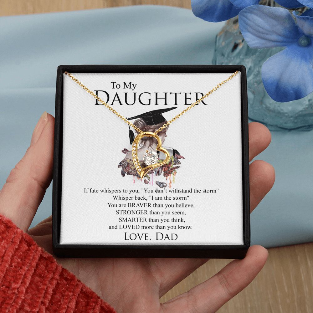 Mother Daughter Gift Ideas, To My Daughter Gift Necklace from Mom, Jewelry Pendant Present for Daughter, Birthday Christmas Gift Graduation Gifts for Daughters, Mother and Daughter Necklace 25 Forever Love Necklace