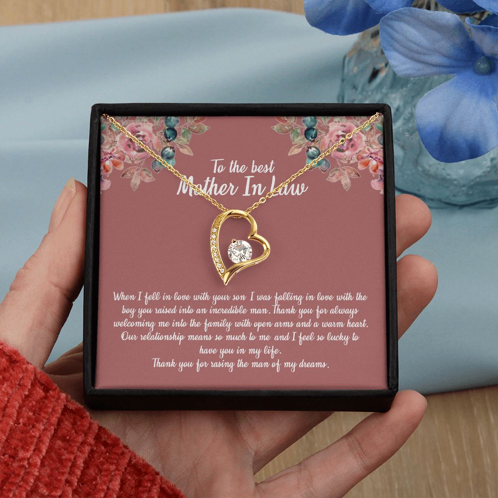 Mother in Law Necklace, Jewelry for Women, Future Mother in Law Gifts from Daughter in Law, Mother of Bride Gifts For Mother in Law, Birthday Gifts For Mother In Law From Daughter In Law11 Forever Love Necklace