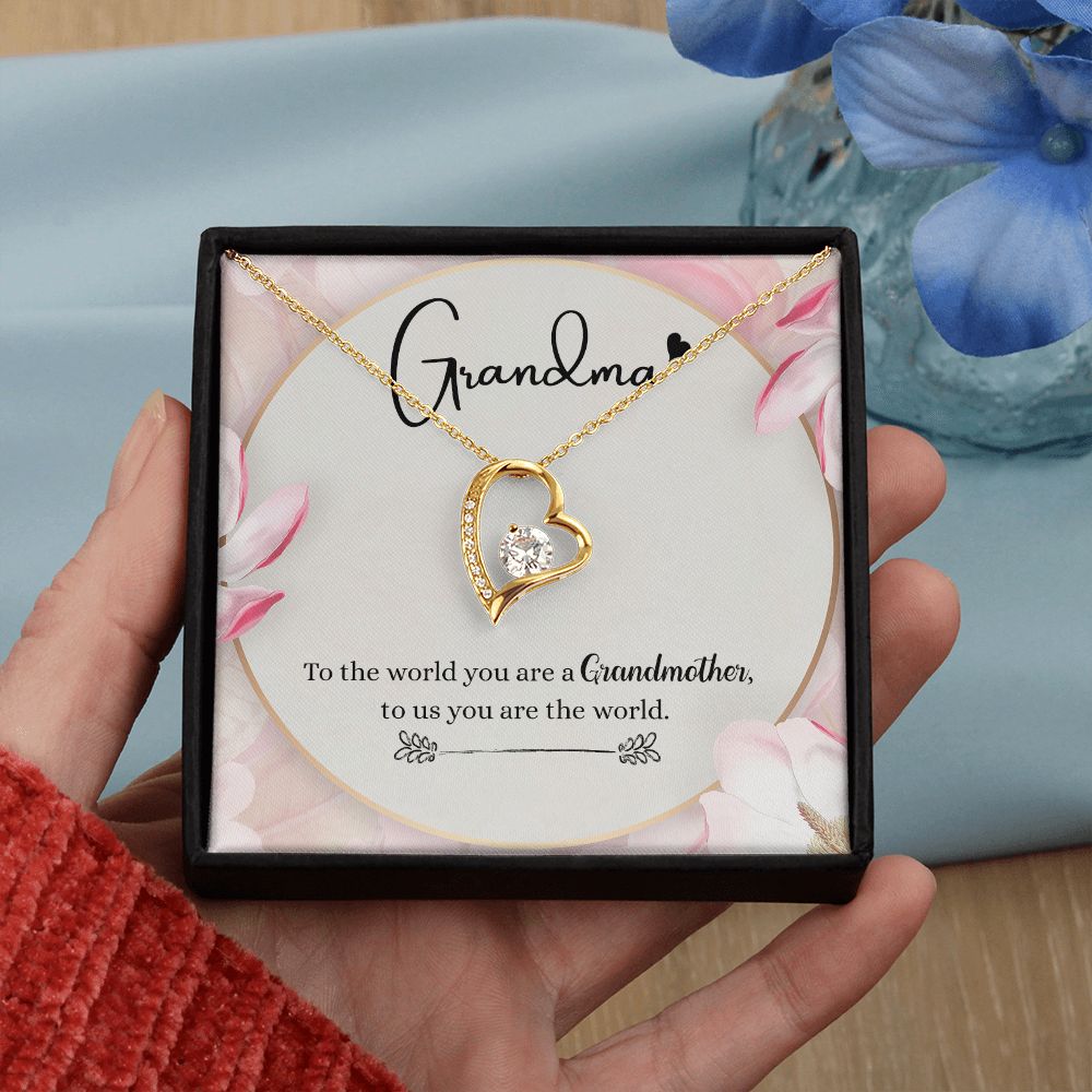 To My Grandma Necklace, Gift for Grandmother Necklace, Mothers Day Gift For Grandma Nana, Grandma Jewelry From Grandchildren GrandKids , Jewelry Box Gift For Grandma Grandmother8 Forever Love Necklace