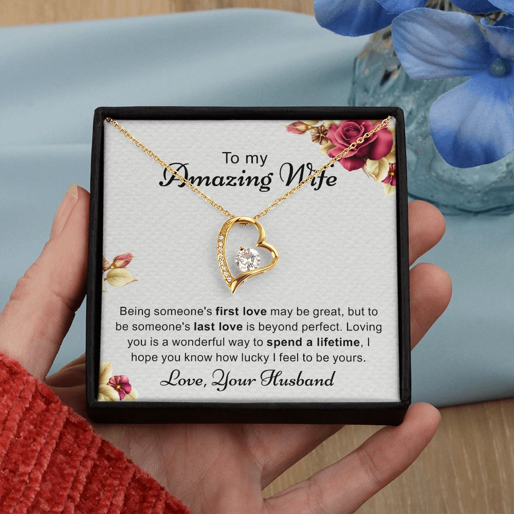 Birthday Gifts For Wife, Necklace Gifts For Wife From Husband, To My Wife Jewelry For Women , To My Wife Necklace  from Husband Wedding Anniversary Present For Wife, Beautiful Wife Jewelry Christmas 6 Forever Love Necklace