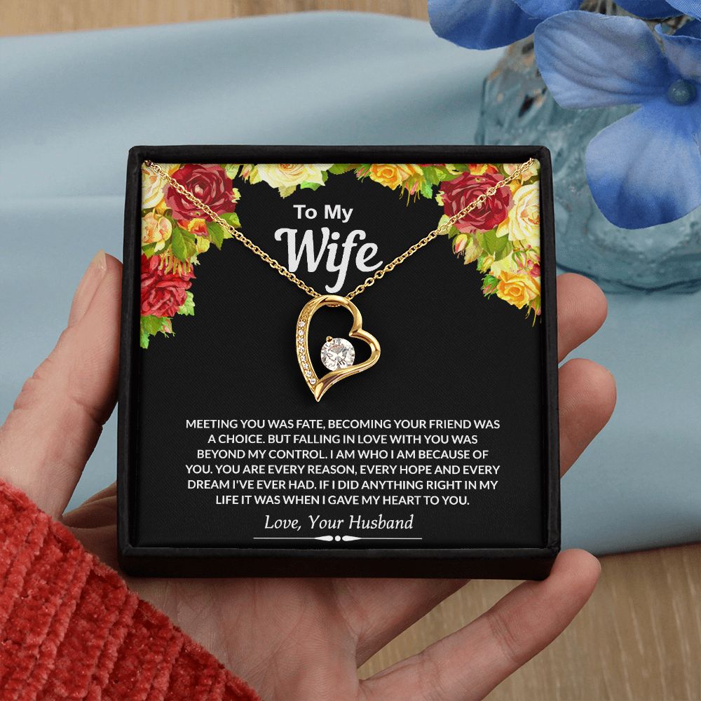 To My Wife Necklace from Husband Jewelry Gift For Wife Valentines Gift for Her Forever Love Necklace