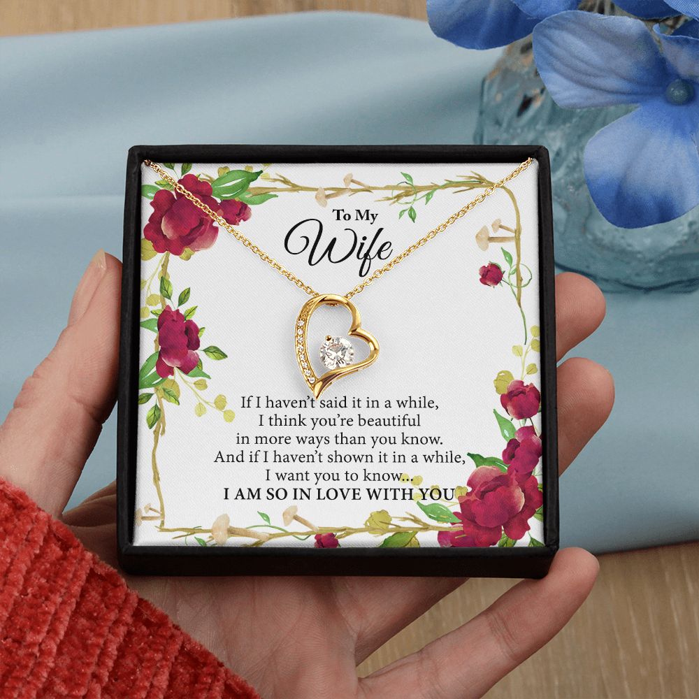 Birthday Gifts For Wife, Necklace Gifts For Wife From Husband, To My Wife Jewelry For Women , To My Wife Necklace  from Husband Wedding Anniversary Present For Wife, Beautiful Wife Jewelry Christmas19 Forever Love Necklace