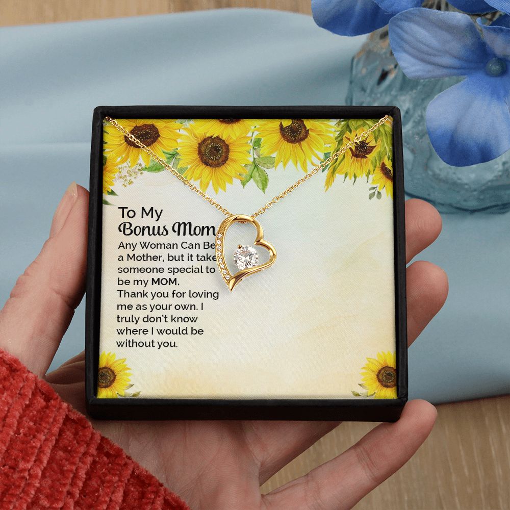 Mother Daughter Necklace as Daughter Gift from Mom, Mom Necklace as Christmas Gift for Mom from Son, Birthday Gift for Mother in Law Necklace, Bonus Mom Gifts for Step Mom Necklace3 Forever Love Necklace