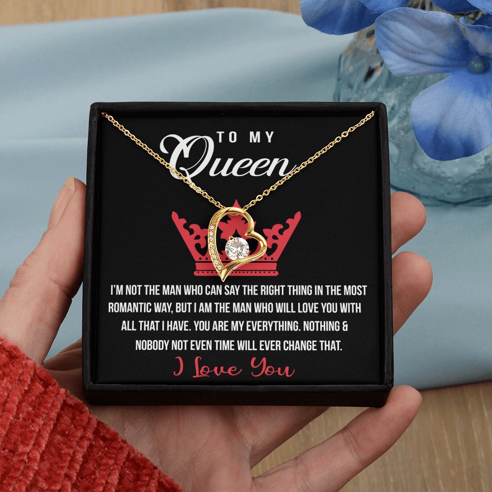 To My Queen Love Knot Necklace, Gift For Wife Girlfriend Soulmate Future Wife Forever Love Necklace