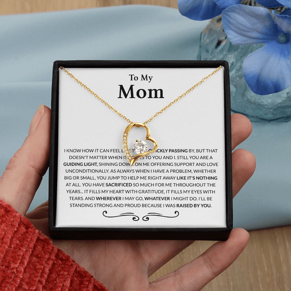 Gift for Mom from Daughter Moms Birthday Meaningful Gift for Mom Wedding Gifts Forever Love Necklace