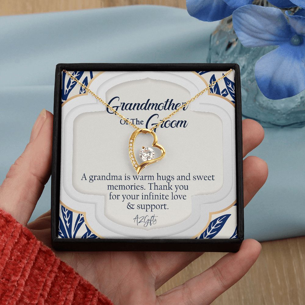 To My Grandmother Necklace, Gift for Grandmother Necklace, Mothers Day Gift For Grandma Nana, Grandma Jewelry From Grandchildren GrandKids , Jewelry Box Gift For Grandma Grandmother3 Forever Love Necklace