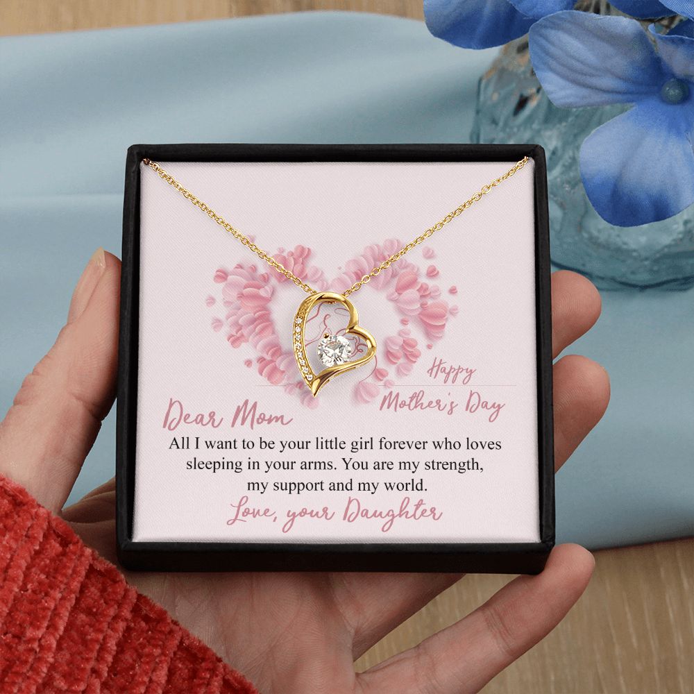 Mom Necklace Gifts for Mom from Daughter to Mom Gifts for Mothers Day from Daughter, To My Mom Necklace from Daughter to Mom Birthday Gifts Necklace with Message Card and Gift Box25 Forever Love Necklace