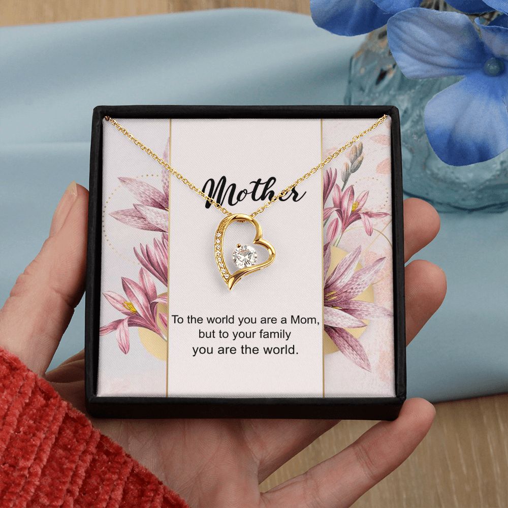 Mom Necklace Gifts for Mom from Daughter to Mom Gifts for Mothers Day from Daughter, To My Mom Necklace from Daughter to Mom Birthday Gifts Necklace with Message Card and Gift Box7 Forever Love Necklace