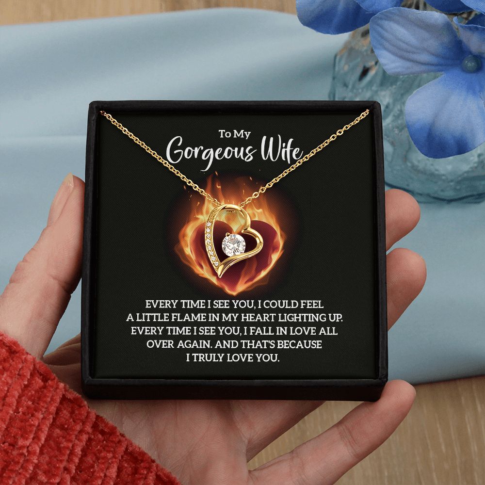 Birthday Gifts For Wife, Necklace Gifts For Wife From Husband, To My Wife Jewelry For Women , To My Wife Necklace  from Husband Wedding Anniversary Present For Wife, Beautiful Wife Jewelry Christmas32 Forever Love Necklace