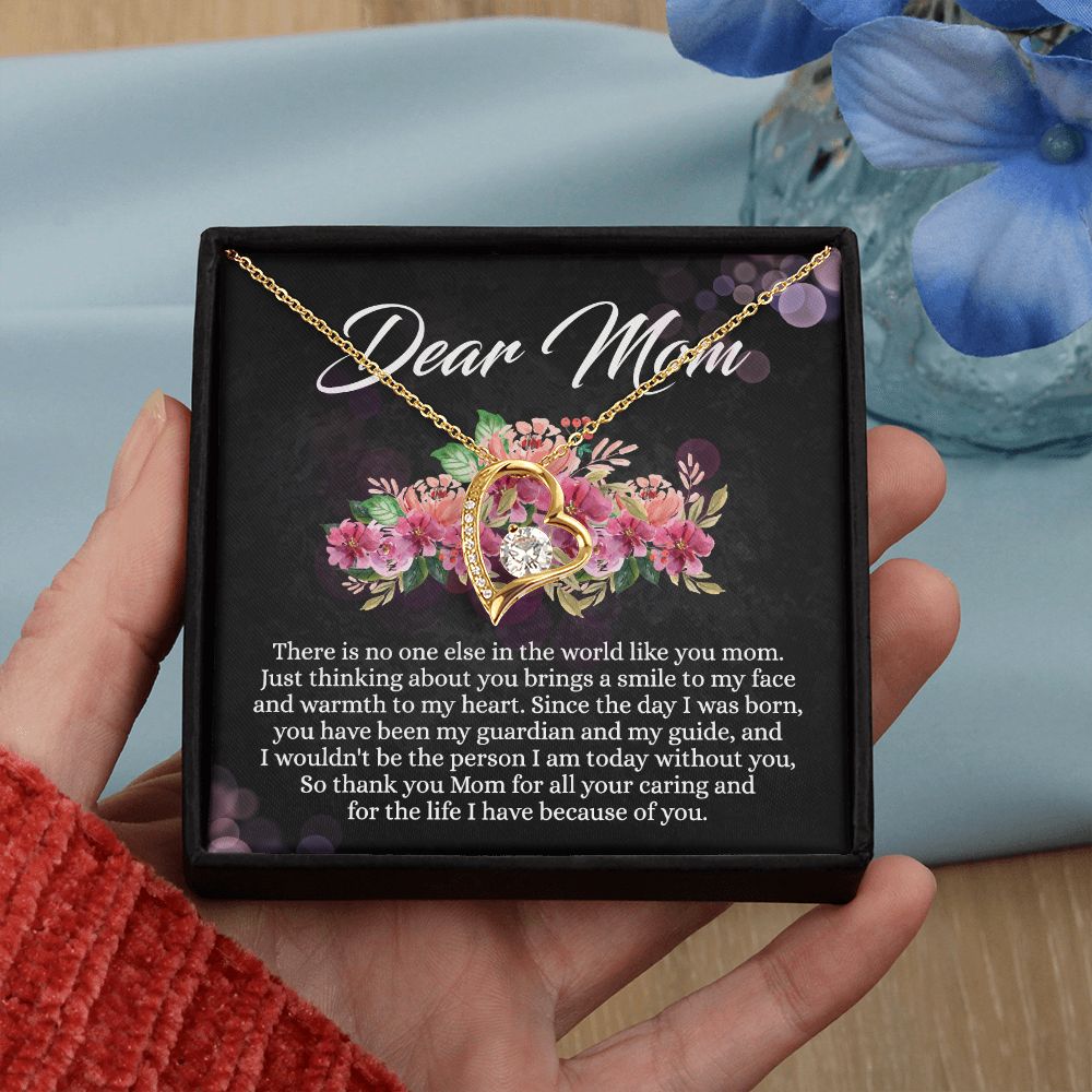 To My Mom Necklace, Mothers Day Gift From Daughter, Mom Gifts Idea, Mothers Day Necklace From Daughter, Mothers Day Gift From Son, Gift For Mom From Son, Mothers Day Jewelry Box Forever Love Necklace