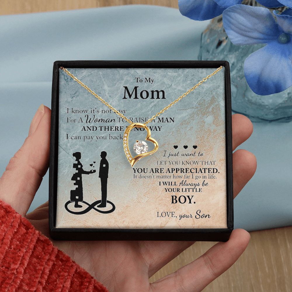 Mom Gift From Son To Mother Necklace Thoughtful Birthday Gift Sentimental Forever Love Necklace