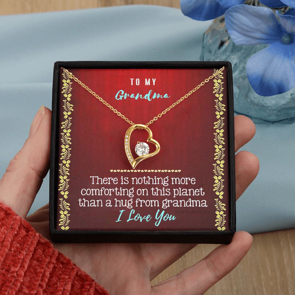 To My Grandma Necklace, Gift for Grandmother Necklace, Mothers Day Gift For Grandma Nana, Grandma Jewelry From Grandchildren GrandKids , Jewelry Box Gift For Grandma Grandmother20 Forever Love Necklace
