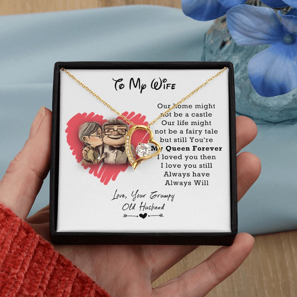 To My Wife Necklace from Husband, Personalized Necklace for Women, Luxury Necklace for Wife from Man Men, Wedding Anniversary Present For Wife, Beautiful Wife Jewelry Christmas Birthday Gifts For Wife3 Forever Love Necklace