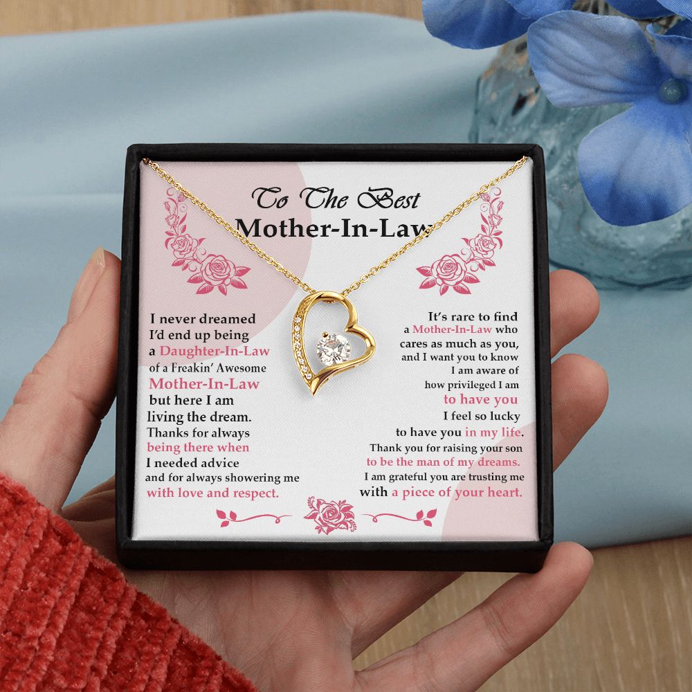 Mother in Law Necklace, Jewelry for Women, Future Mother in Law Gifts from Daughter in Law, Mother of Bride Gifts For Mother in Law, Birthday Gifts For Mother In Law From Daughter In Law6 Forever Love Necklace
