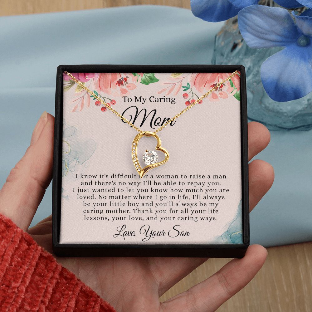 To My Mom Necklace, Mom Gift From Son, Mom gifts, Gift for Mom From Son, Mom Mothers Day Gift From Son, To my Mom Necklace, Mom Gift Necklace, Mother Birthday Gift From Son Forever Love Necklace