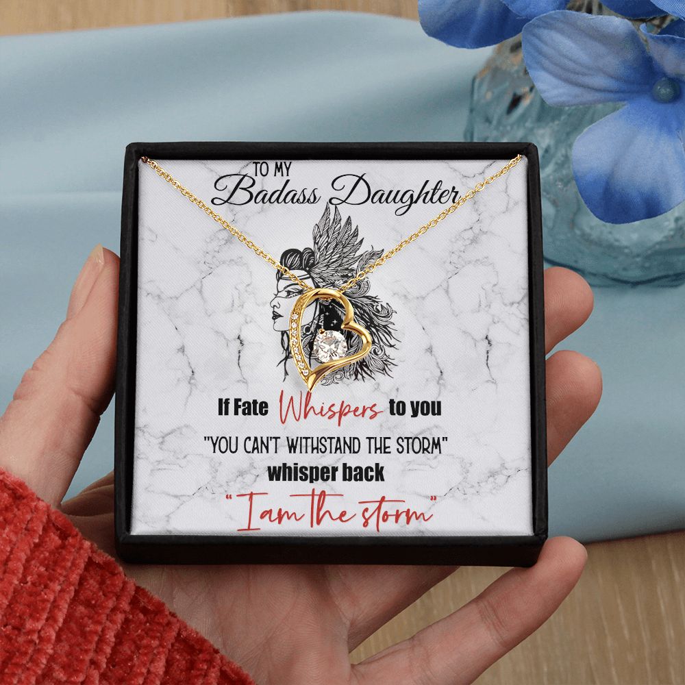 Bonus Daughter Gifts From Stepdad, Step Daughter Gifts From Stepmom, Stepdaughter Gifts From Stepdad, Father Stepdaughter Necklace, To My Bonus Daughter Necklaces, Christmas Gifts For Bonus10 Forever Love Necklace