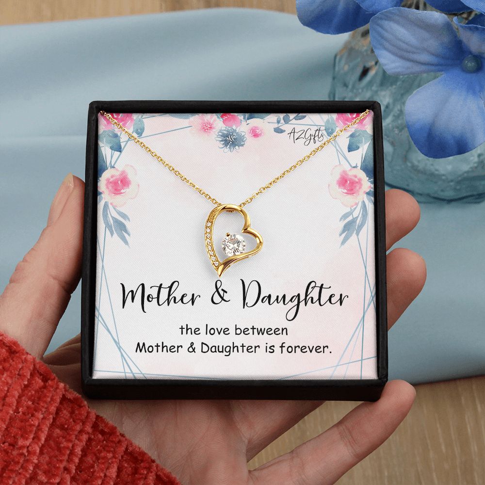 Mom Necklace Gifts for Mom from Daughter to Mom Gifts for Mothers Day from Daughter, To My Mom Necklace from Daughter to Mom Birthday Gifts Necklace with Message Card and Gift Box Forever Love Necklace