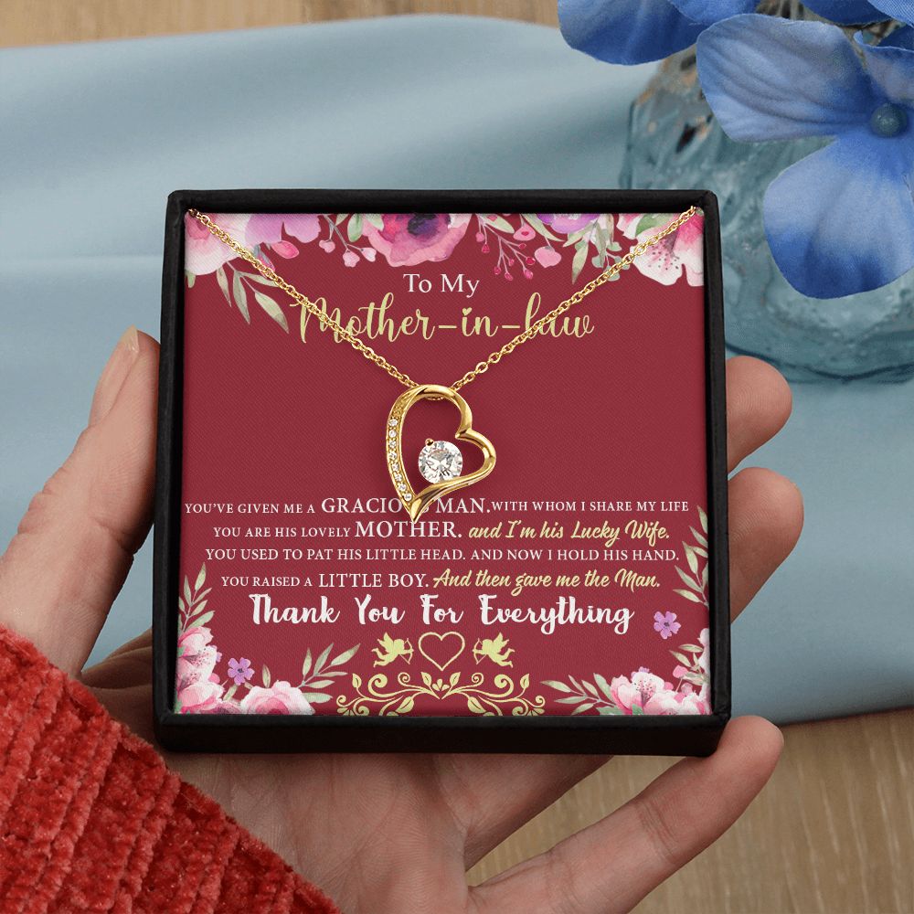 Mother in Law Necklace, Jewelry for Women, Future Mother in Law Gifts from Daughter in Law, Mother of Bride Gifts For Mother in Law, Birthday Gifts For Mother In Law From Daughter In Law7 Forever Love Necklace