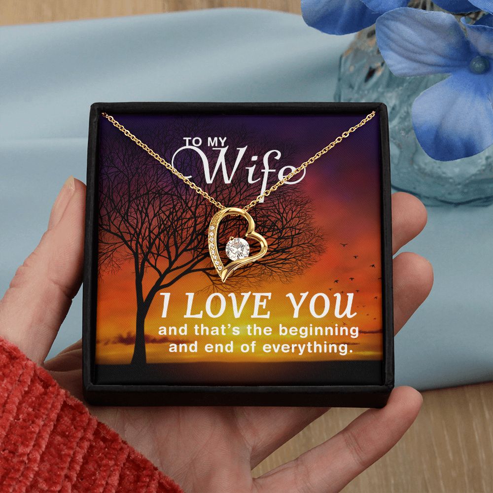 Birthday Gifts For Wife, Necklace Gifts For Wife From Husband, To My Wife Jewelry For Women , To My Wife Necklace  from Husband Wedding Anniversary Present For Wife, Beautiful Wife Jewelry Christmas14 Forever Love Necklace