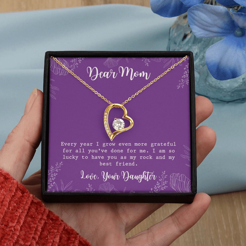 Mom Necklace Gifts for Mom from Daughter to Mom Gifts for Mothers Day from Daughter, To My Mom Necklace from Daughter to Mom Birthday Gifts Necklace with Message Card and Gift Box2234 Forever Love Necklace