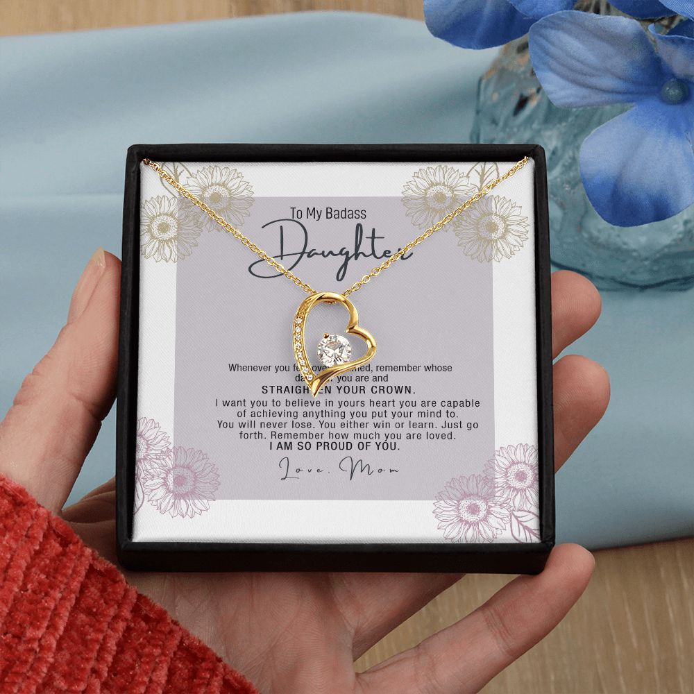 Daughter Necklace Gift From Mom Mother Daughter Jewelry Gift 21st Birthday Xmas Forever Love Necklace