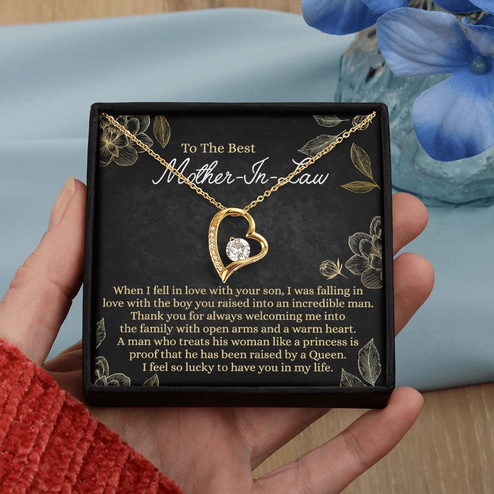 Mother In Law Gift, Cute Mother In Law Gifts Christmas, Unique Gift for Mother In Law Birthday, Best Mother In Law Gift, Mother-In-Law Gift Forever Love Necklace