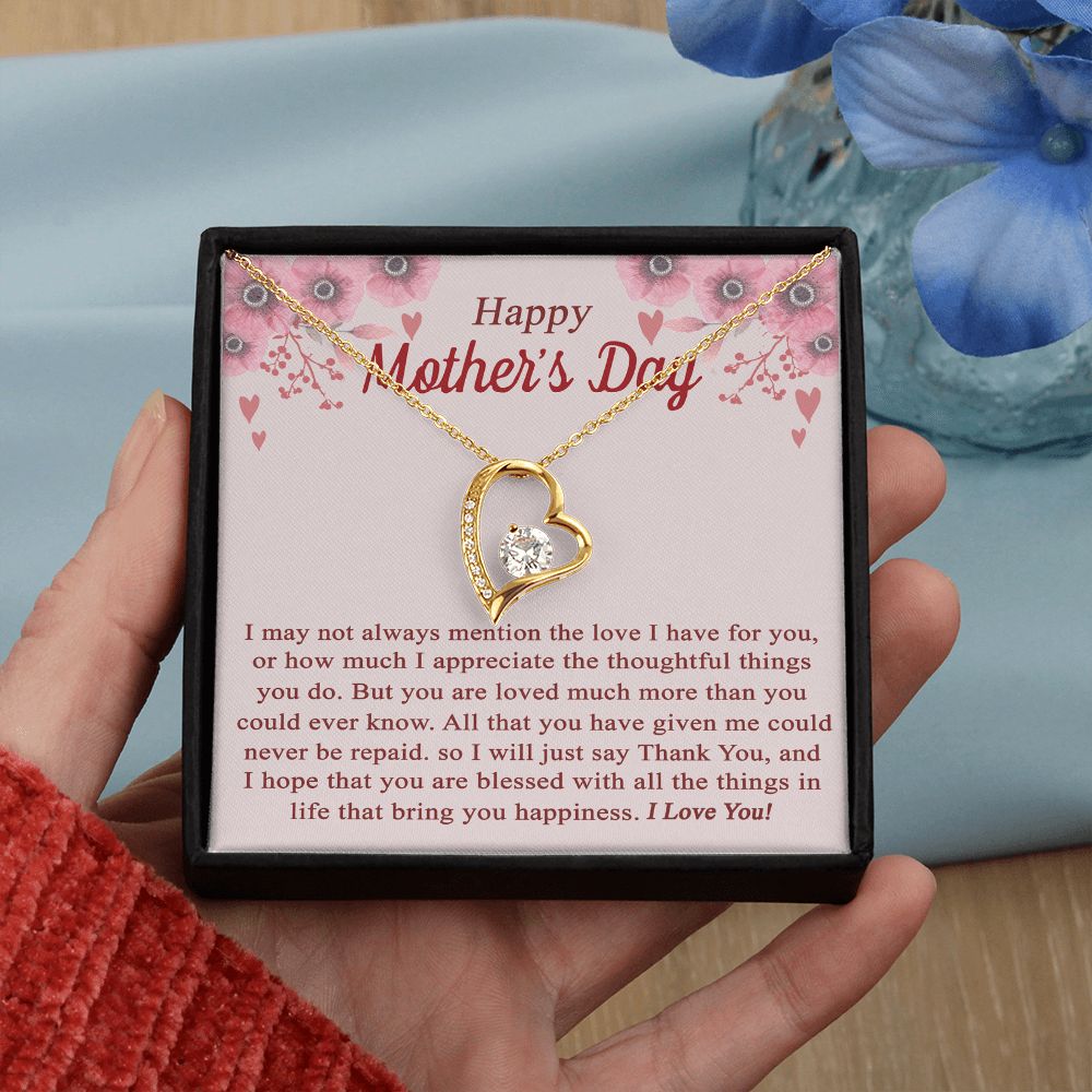 vTo My Mom Angel Mother Necklace Pendant Gift From Daughter Or Son With Message Card Gift For Mom Forever Love Necklace
