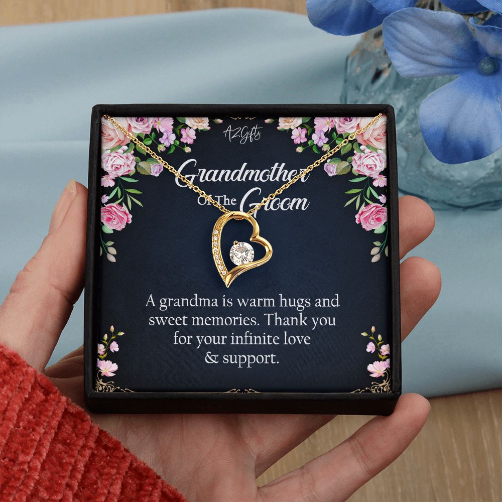 To My Grandmother Necklace, Gift for Grandmother Necklace, Mothers Day Gift For Grandma Nana, Grandma Jewelry From Grandchildren GrandKids , Jewelry Box Gift For Grandma Grandmother2 Forever Love Necklace