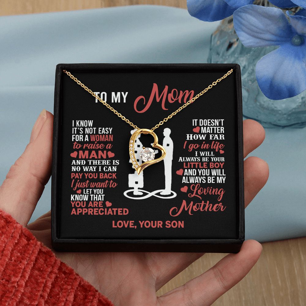 Mom Necklace Mothers Day Gift From Son To My Mom Forevere Love Necklace Gift Mom Forever Love Necklace