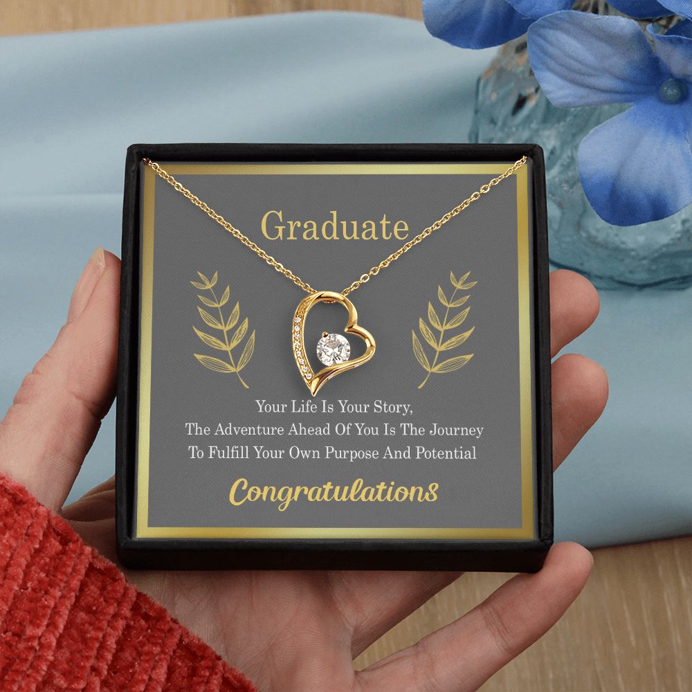 Graduation Gift For Daughter, University Graduate Gift, Graduation Gift For Her Congrats Graduation Pendants Gift For Daughter, Granddaughter, Niece, Sister Forever Love Necklace