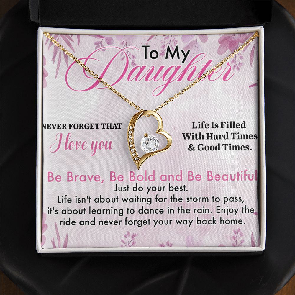 Jewelry Pendant Present for Daughter, To My Daughter Gift Necklace from Mom, Mother Daughter Gift Ideas, Birthday Christmas Gift Graduation Gifts for Daughters, Mother and Daughter Necklace 13 Forever Love Necklace