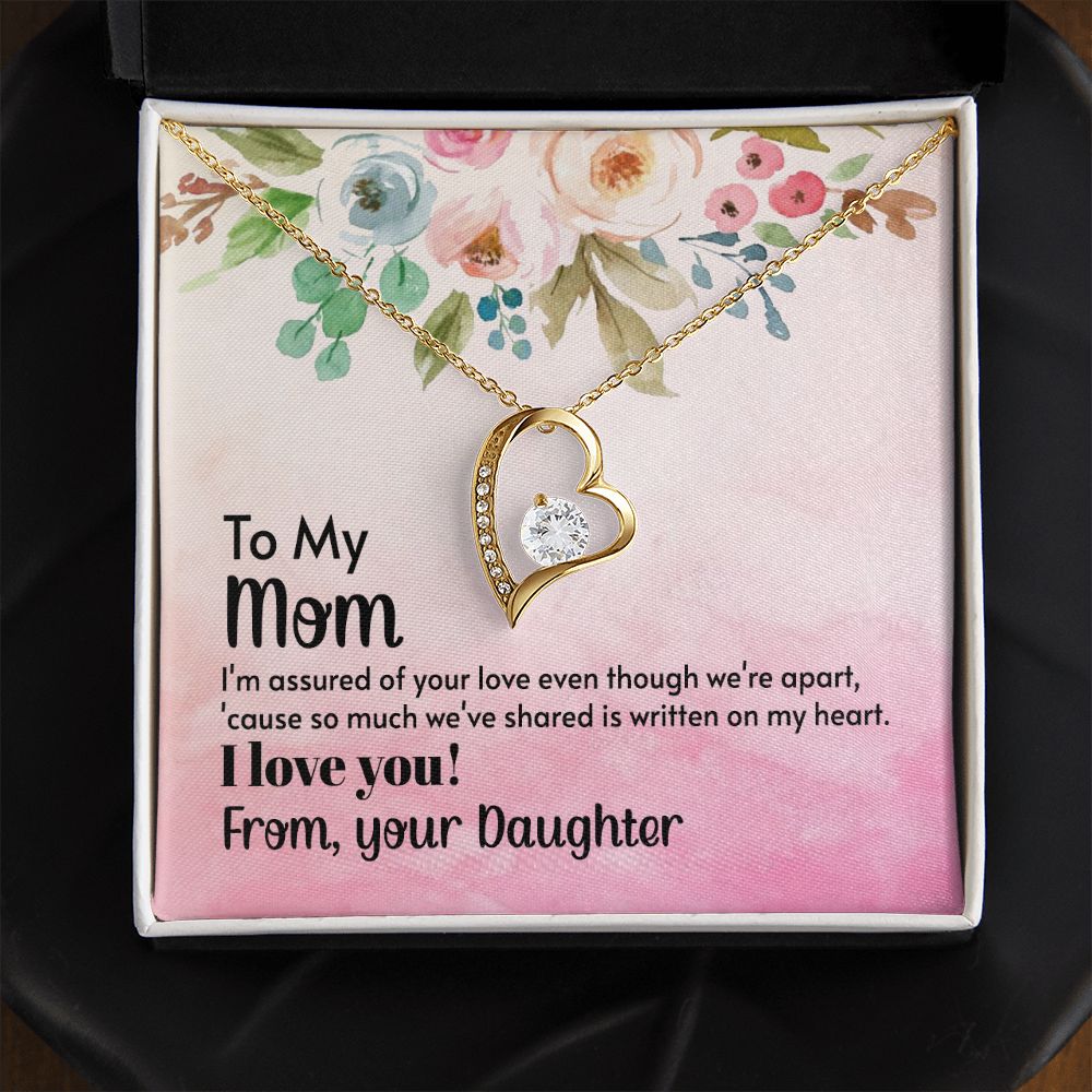 To My Mom Necklace, Gift For Mom, Mother's Day Gift from Daughter, Mom Jewelry Gift for Mothers Day, Birthday Gift for Mother, Moms Gift from Daughter Son, Necklace for Mom Mother 21 Forever Love Necklace