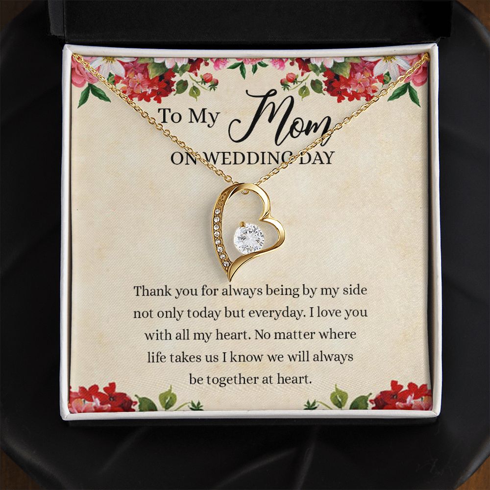 Gift for Mother of The Groom Necklace Gift for Mom on Wedding Day Gift for Maid of Honor Gift for Bridesmaid Proposal Gift to My Mom Necklace from Daughter Forever Love Necklace