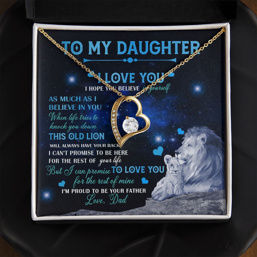 Dad To Daughter Necklace Jewelry Gift for Daughter from Dad Father Daughter Gift 175009114907 Forever Love Necklace