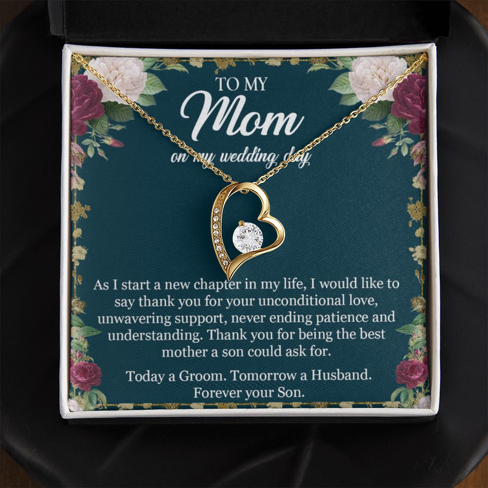 To My Mom Necklace, Gift For Mom, Mother's Day Gift from Daughter, Mom Jewelry Gift for Mothers Day, Birthday Gift for Mother, Moms Gift from Daughter Son, Necklace for Mom Mother 3 Forever Love Necklace