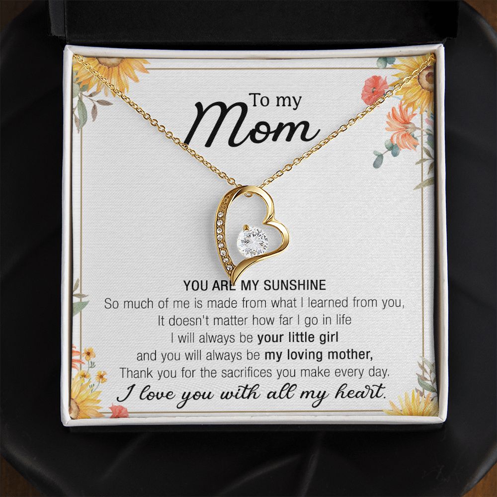 Mom Necklace Gifts for Mom from Daughter to Mom Gifts for Mothers Day from Daughter, To My Mom Necklace from Daughter to Mom Birthday Gifts Necklace with Message Card and Gift Box13 Forever Love Necklace