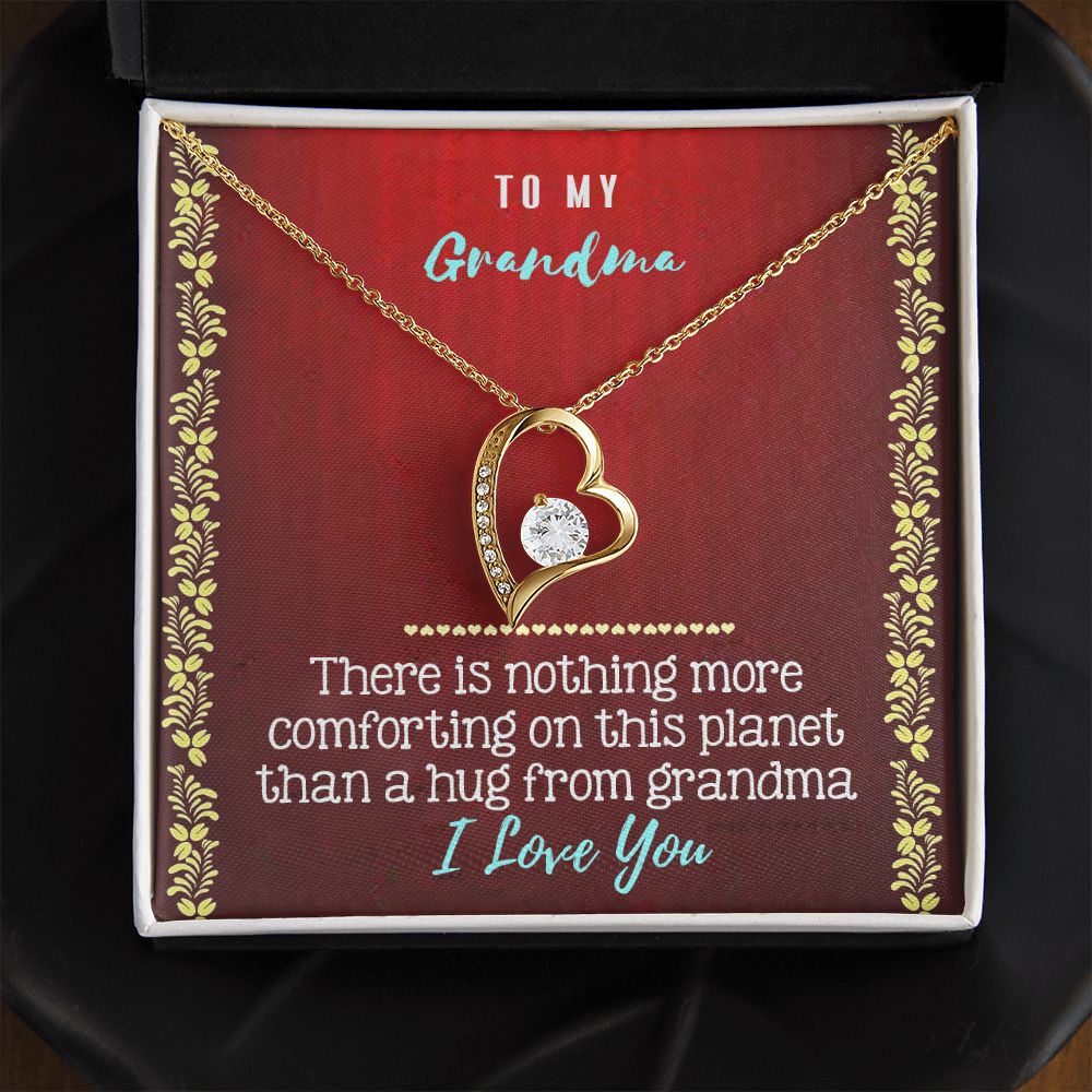 To My Grandma Necklace, Gift for Grandmother Necklace, Mothers Day Gift For Grandma Nana, Grandma Jewelry From Grandchildren GrandKids , Jewelry Box Gift For Grandma Grandmother20 Forever Love Necklace