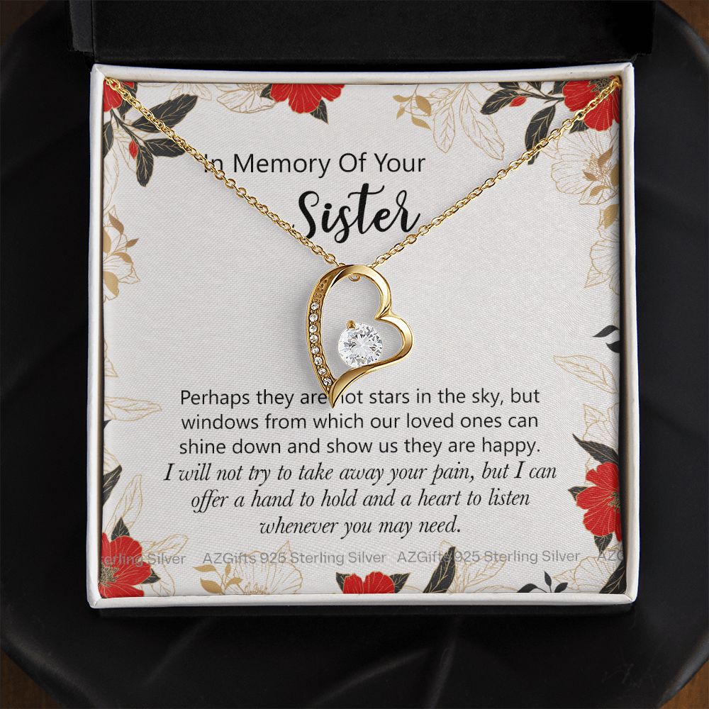 In Memory Of Your Sister Gift, Sympathy Loss Of Sister, Memorial Gift For Loss Of Sister , Sympathy Gift Loss Of A Sister, Loss Of A Sister Forever Love Necklace