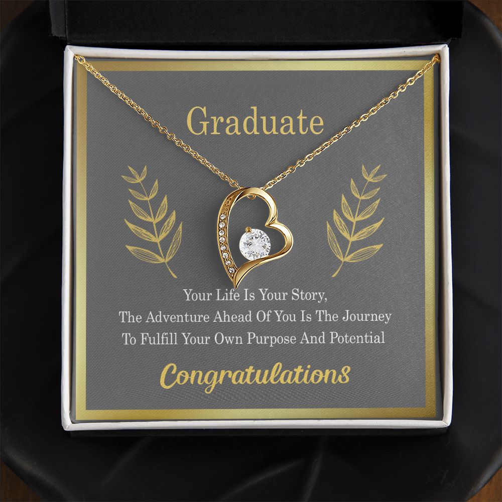 Graduation Gift For Daughter, University Graduate Gift, Graduation Gift For Her Congrats Graduation Pendants Gift For Daughter, Granddaughter, Niece, Sister Forever Love Necklace
