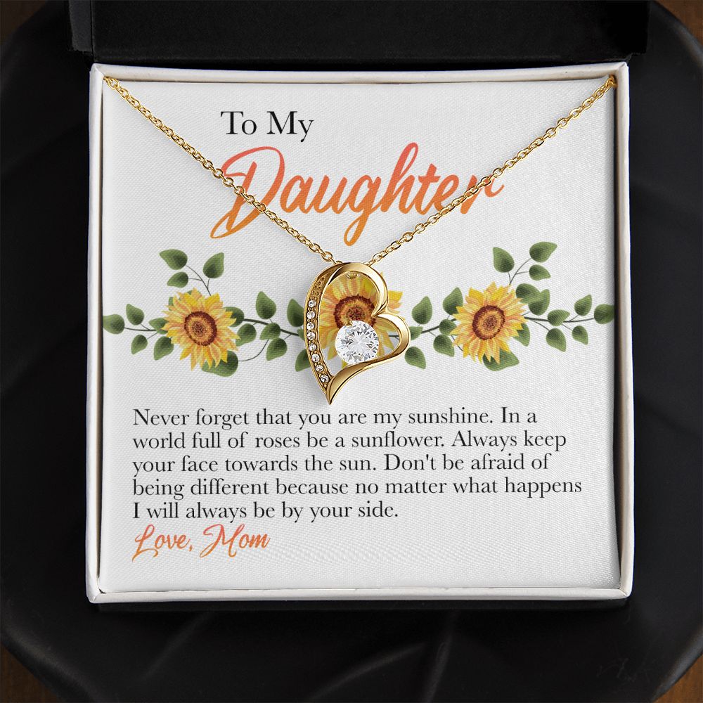 Jewelry Pendant Present for Daughter, To My Daughter Gift Necklace from Mom, Mother Daughter Gift Ideas, Birthday Christmas Gift Graduation Gifts for Daughters, Mother and Daughter Necklace 12 Forever Love Necklace